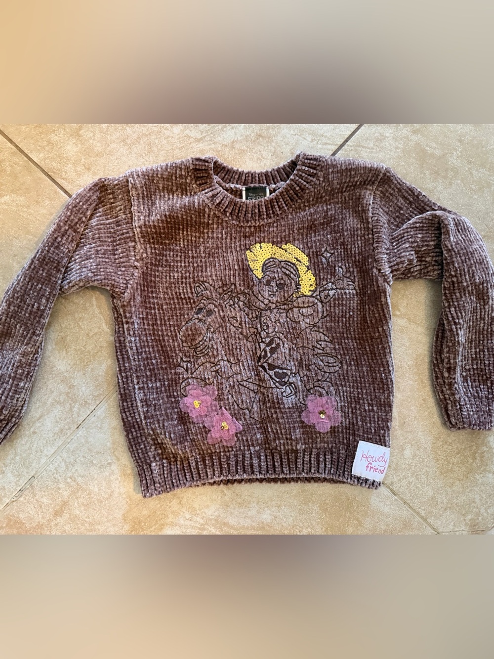 Disney Chenille Sweater Toy Story Jessy Cowgirl super soft